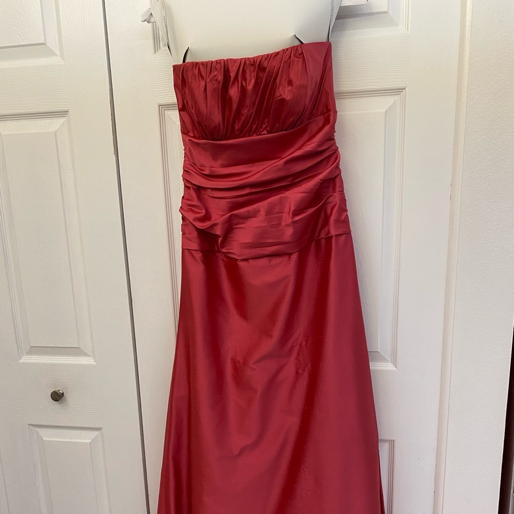 Long coral gown